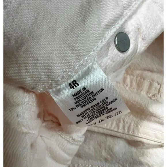 Aeropostale 90s BAGGY Super High-Rise Straight Ripped Jeans Size 4R Baby Pink - Picture 4 of 7